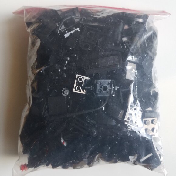 Legos Building Blocks 13.3 oz. Bag Black Pieces of Assorted Sizes!! - Picture 1 of 2